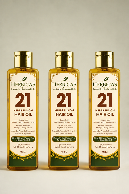 Herbicas 21 Herbs Hair Oil – (Pack of 3)