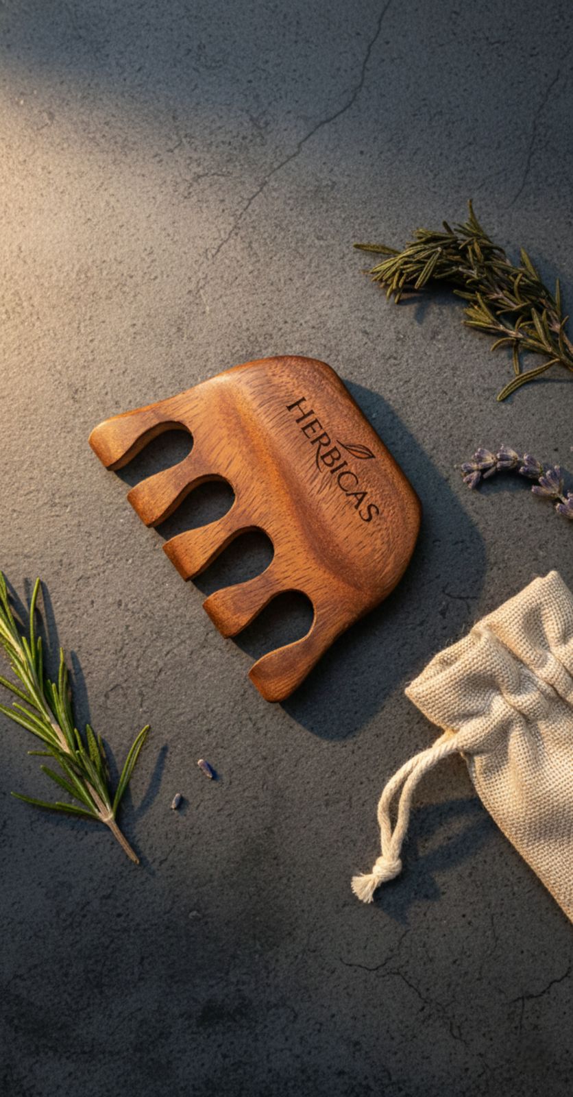 Herbicas Wooden Scalp Massager – Scalp Stimulator & Hair Growth Tool