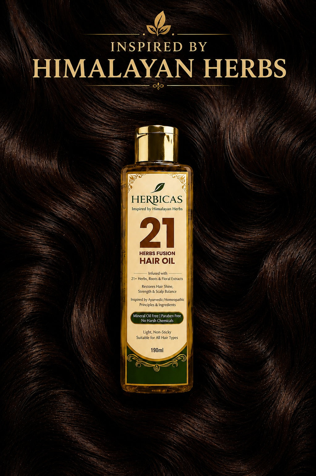 Herbicas 21 Herbs Hair Oil – (Pack of 3)